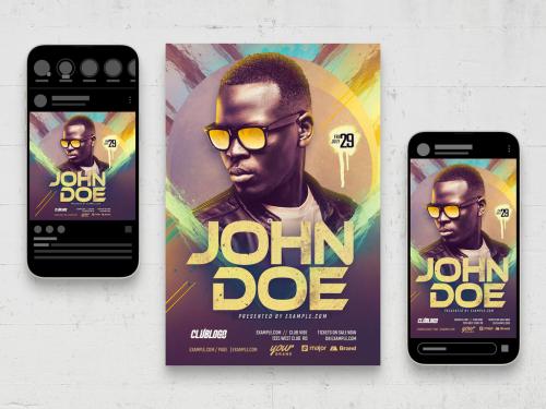 Nightclub Dj Flyer with Vibrant Color