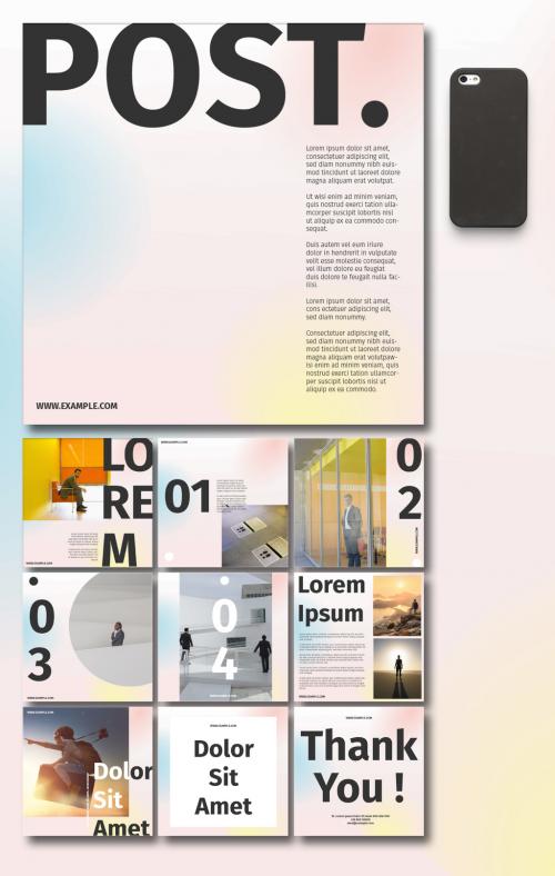 Gradient Social Media Post Layouts