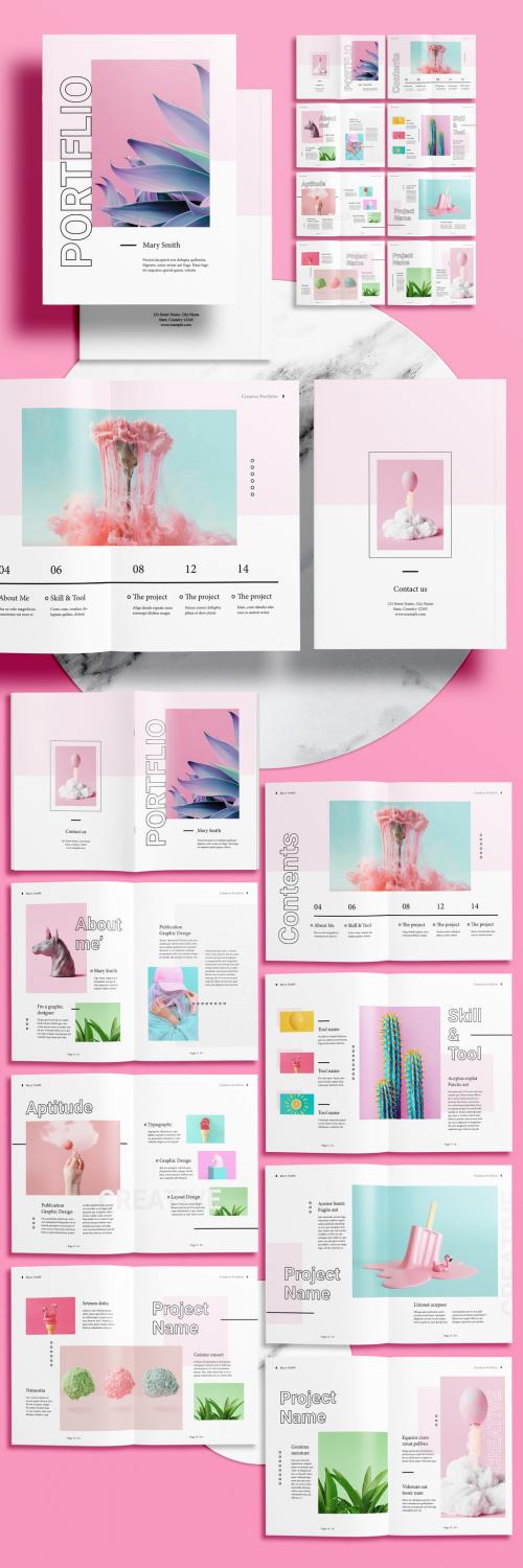 Pink Portfolio Layout