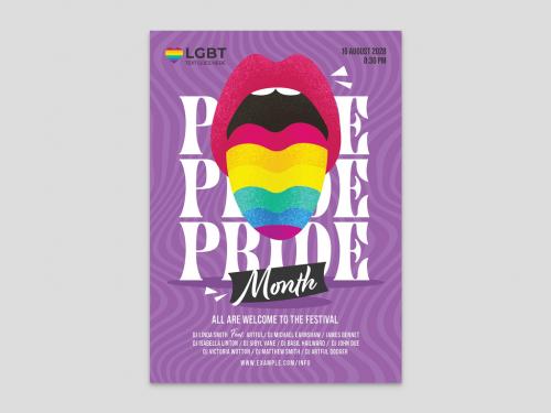 Lgbt Gay Pride Month Event Party Flyer Poster