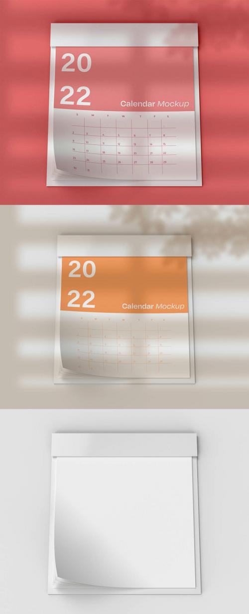 Front View of Calendar Mockup