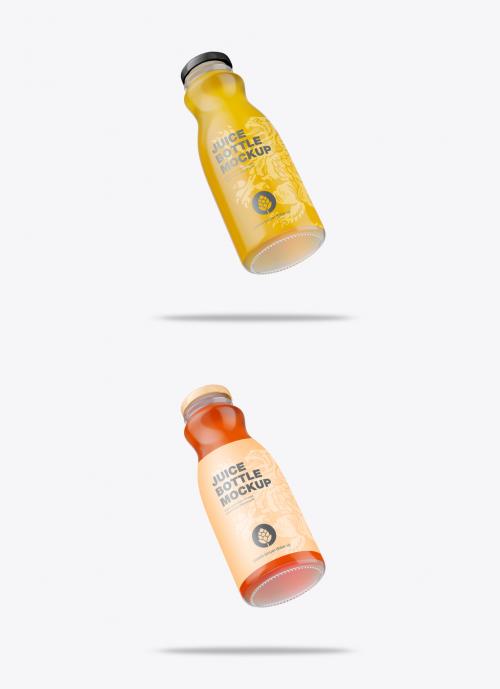 Glass Juice Bottle Mockup