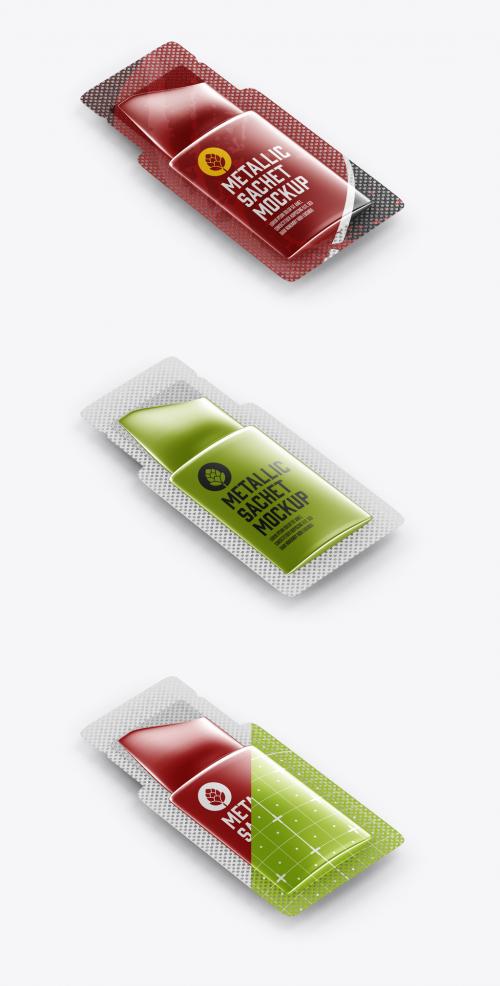 Plastic Sauce Sachet Mockup