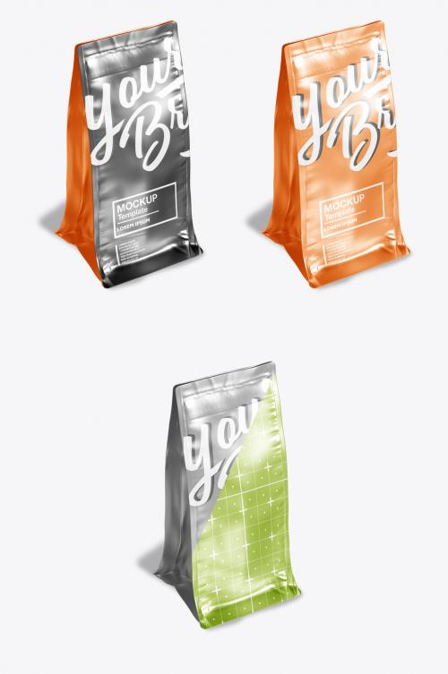 Metallic Food Bag Mockup