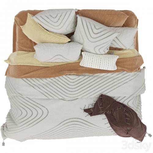 Adairs Ollie Tufted Vanilla Quilt Cover