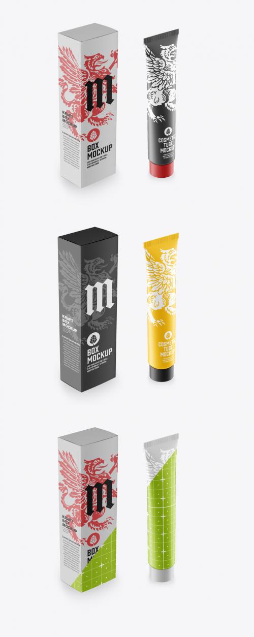 Box and Cosmetic Tube Mockup