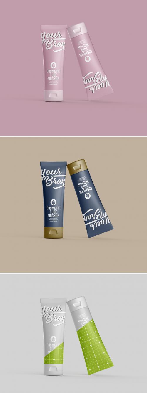 Set of Cosmetic Tubes Mockup