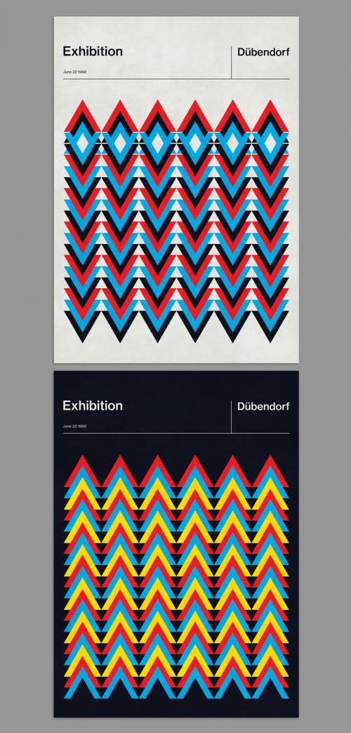 Minimal Geometric Poster Layout in International Style