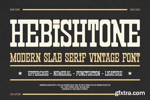 Hebishtone - Modern Slab Serif Vintage Font PEBPYW4