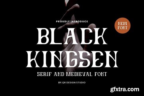 Black Kingsen - Serif & Medieval Font 8KYRTAJ