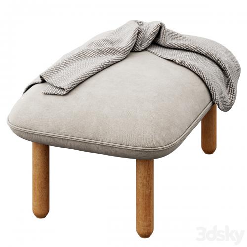 Brick QT Ottoman by Poppin