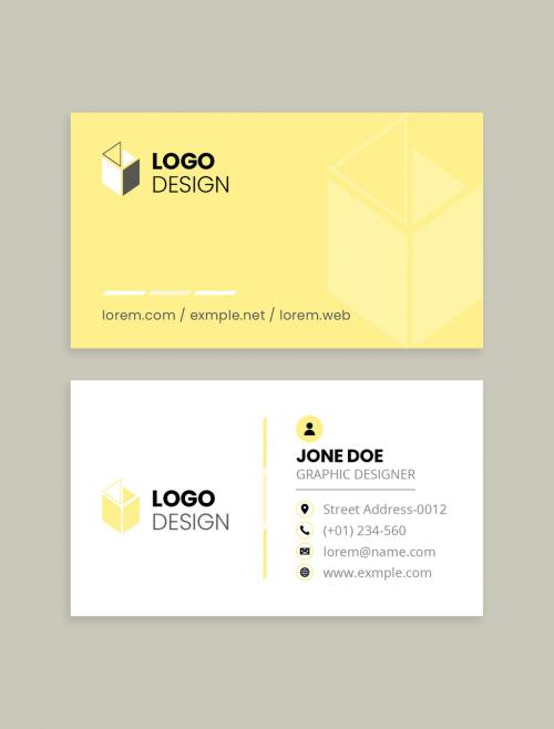 Yellow Business Card Layout