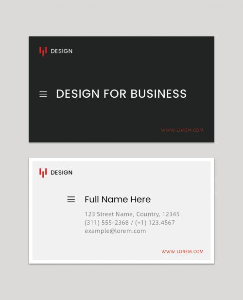 Black Business Card Layout