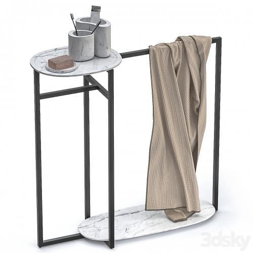 Freestanding towel rack