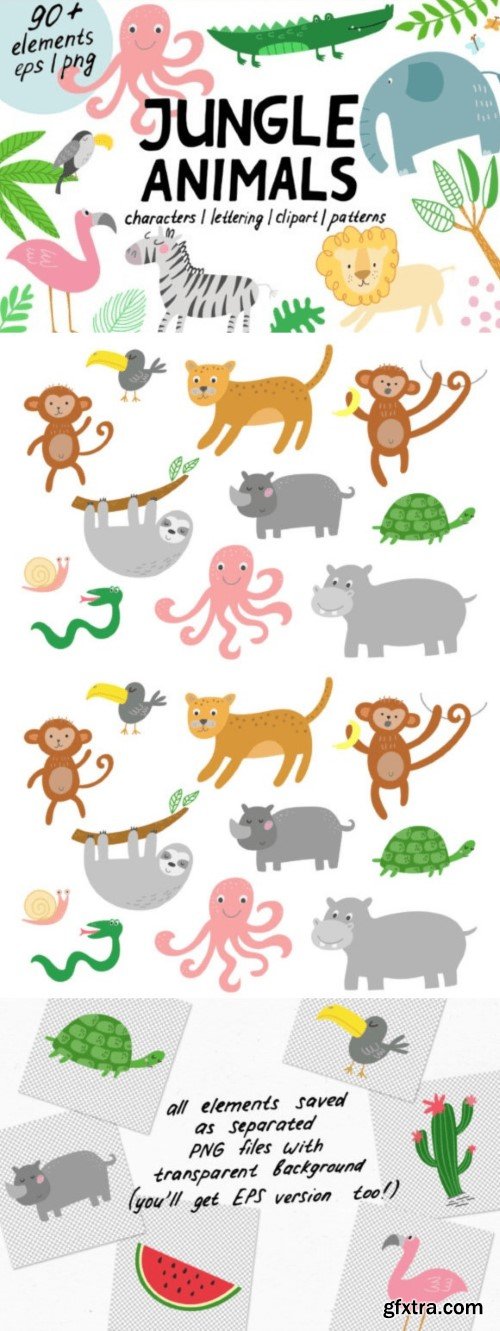 Jungle Animals Clip Art