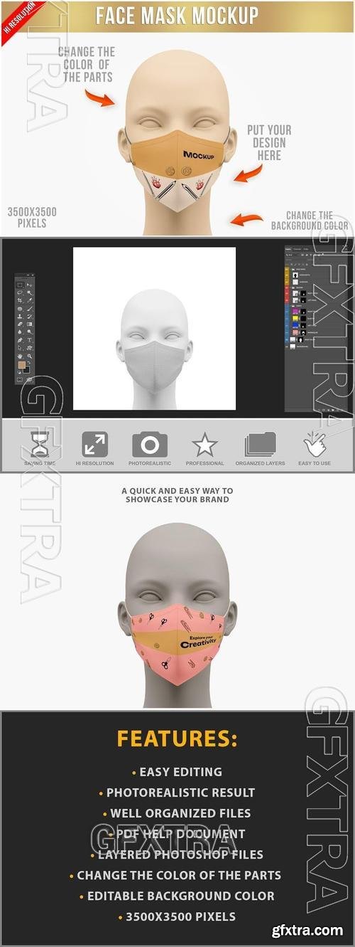 Face Mask Mockup 8939THJ