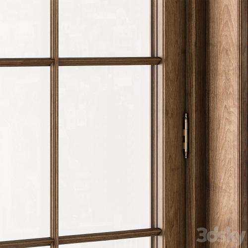 Neo Classic Glass and Wood Door Set 42