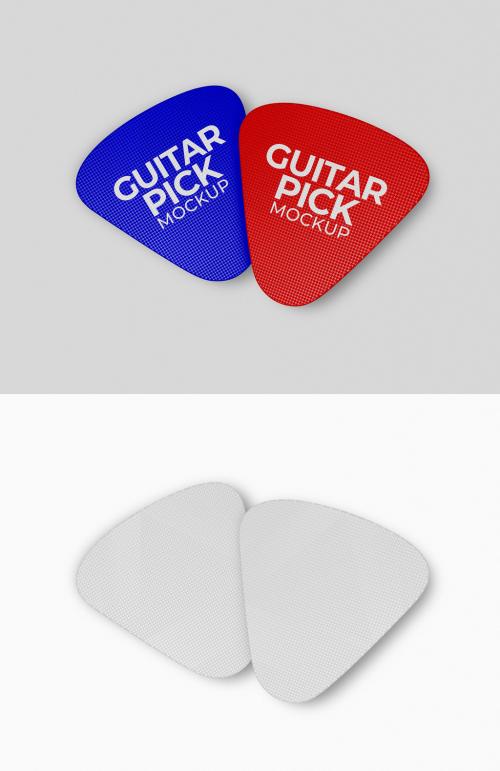 Plastic Triangle Guitar Picks Mockup