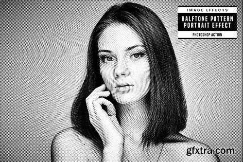 Halftone Pattern Portrait Effect PP39PAT