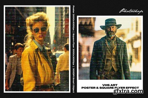 VHS Art Photo Square and Poster Effect 48TXHEA