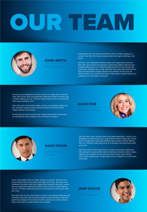 Company Team Blue Presentation Template