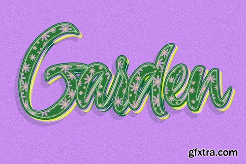 Flower Pattern Text Effect GV4B6W4