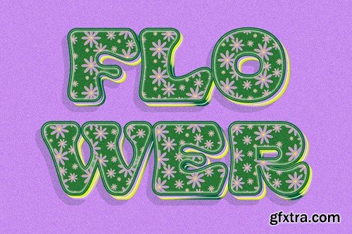 Flower Pattern Text Effect GV4B6W4