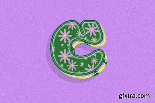 Flower Pattern Text Effect GV4B6W4