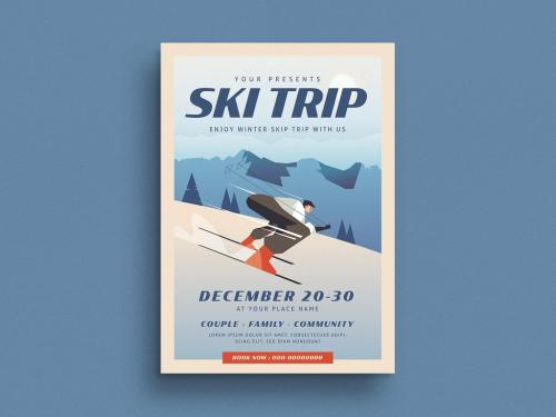 Ski Trip Flyer Layout