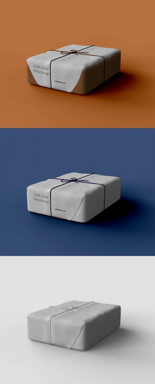 Gift Box Packaging Mockup