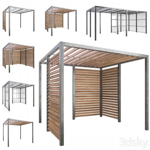 A set of gazebos (pergolas) from Nola Industrier