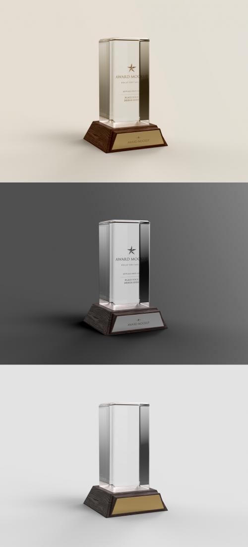 Rectangular Glass Trophy Mockup