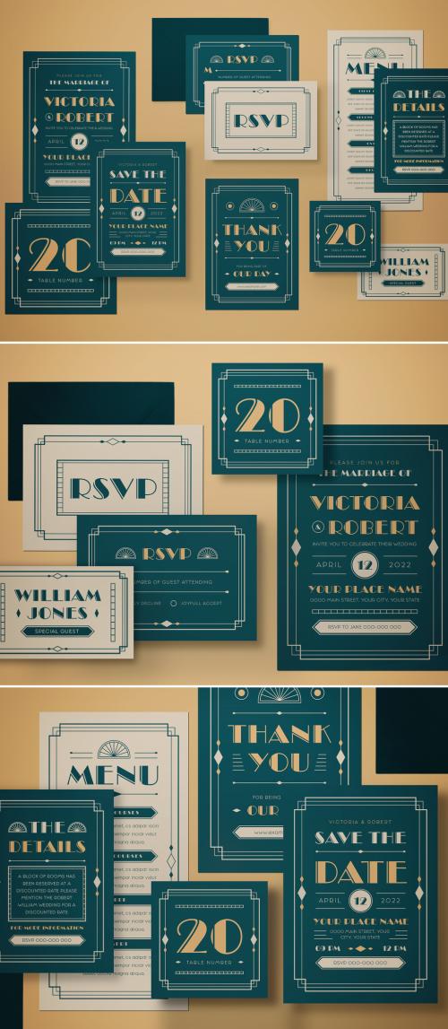 Wedding Invitation Set Layout