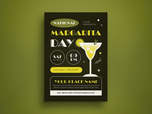 National Margarita Day Flyer Layout