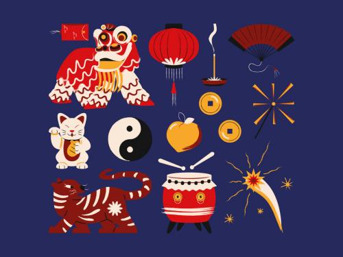 Chinese New Year Illustration Asset