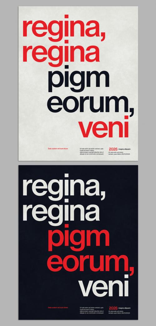 Trendy Bold Typography Poster in the International Style