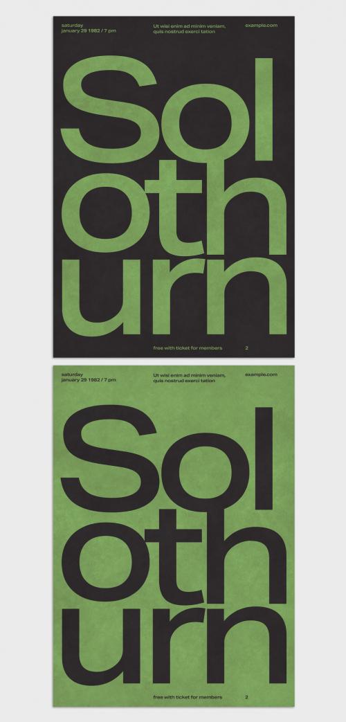 Vintage Typographic Style Poster Layout