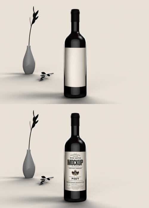 Bottle Mockup Old White Background