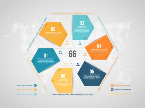 Six Parts Cycle Infographic