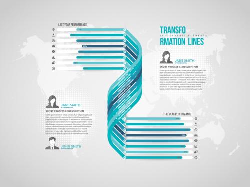 Transformation Lines Infographic