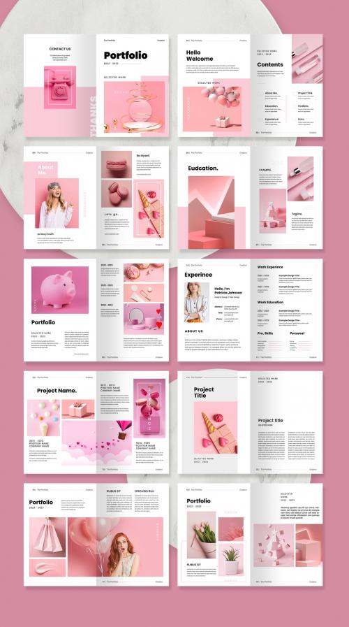 Pink Portfolio Layout