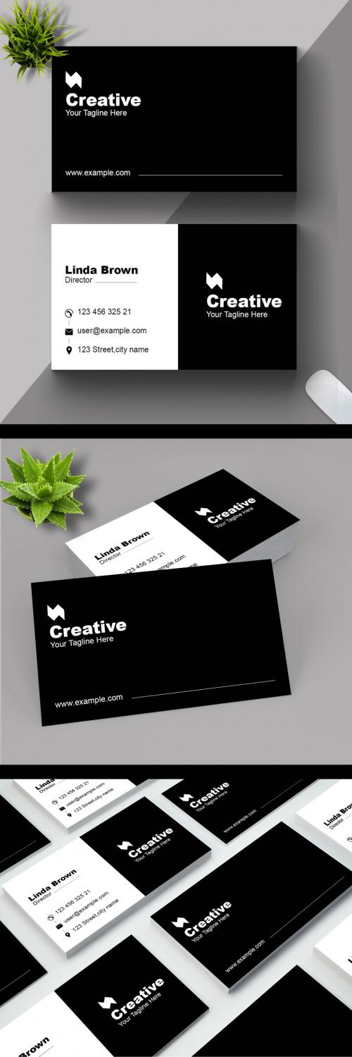 Black Business Card Design