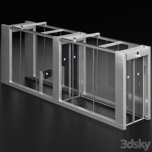 Access security system turnstile metal detector