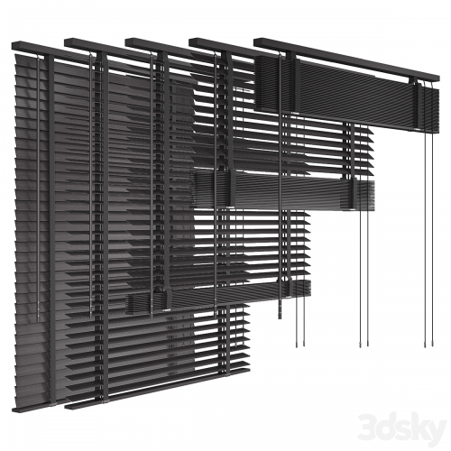 Folding wooden blinds