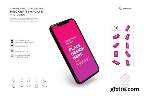 Phone 15 Pro Max Mockup Collections 14xPSD