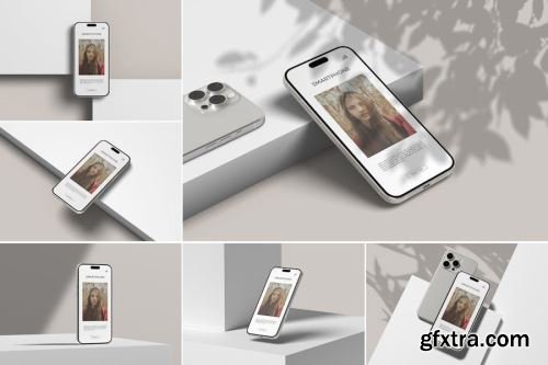 Phone 15 Pro Max Mockup Collections 14xPSD