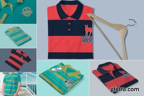 Polo Shirt Mockup Collections 12xPSD