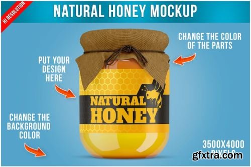 Honey Jar Mockup Collections #2 14xPSD