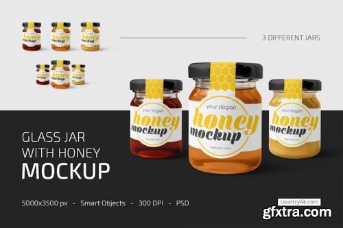 Honey Jar Mockup Collections #2 14xPSD