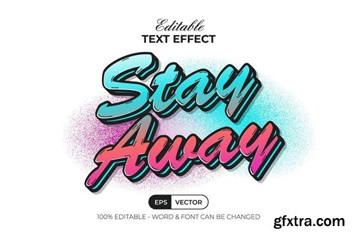 Stay Away Gradient Text Effect Style. MHUTYS2